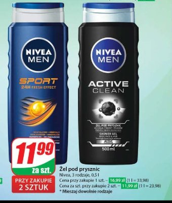 呕el pod prysznic Nivea men active clean promocja