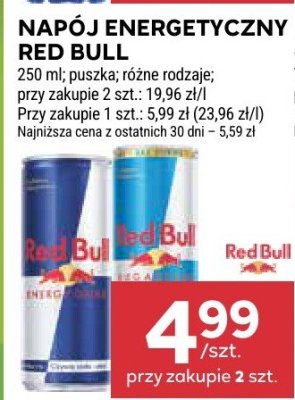 Napój energetyczny Red Bull promocja w Stokrotka