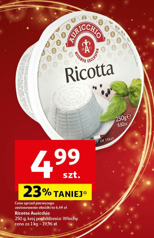 Ser ricotta AURICCHIO promocja w Auchan