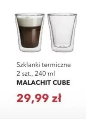 Szklanki termiczne 2 szt., 240 ml Malachit Cube promocja w Nela