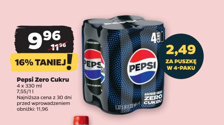 Napoj Pepsi max promocja