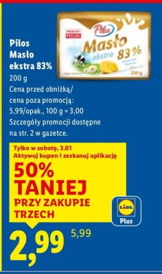 Masło ekstra 83% promocja w Lidl