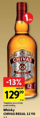 Whisky CHIVAS REGAL 12 YO promocja w Intermarche
