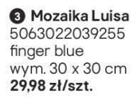 Mozaika Luisa finger blue promocja w Castorama