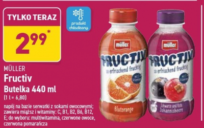 Napój blutorange Muller fructiv promocja
