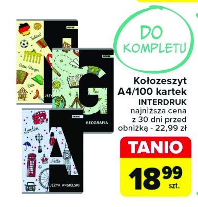 Kołozeszyt a4/100 k linia Interdruk promocja