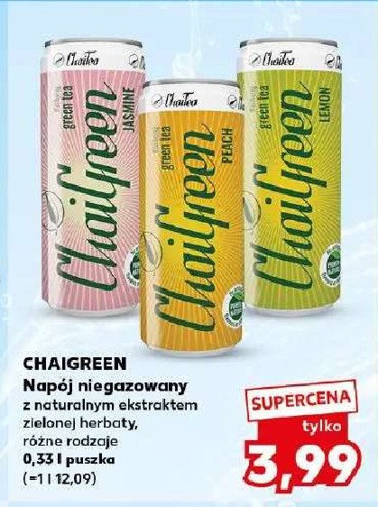 Napój green tea lemon Chaigreen promocja