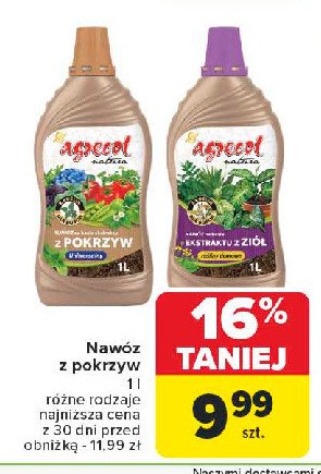 Nawóz z pokrzyw uniwersalny Agrecol natura promocja w Carrefour