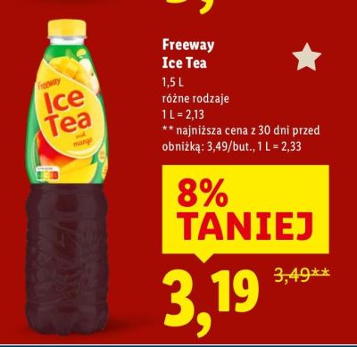 Herbata Freeway Ice Tea różne rodzaje promocja w Lidl