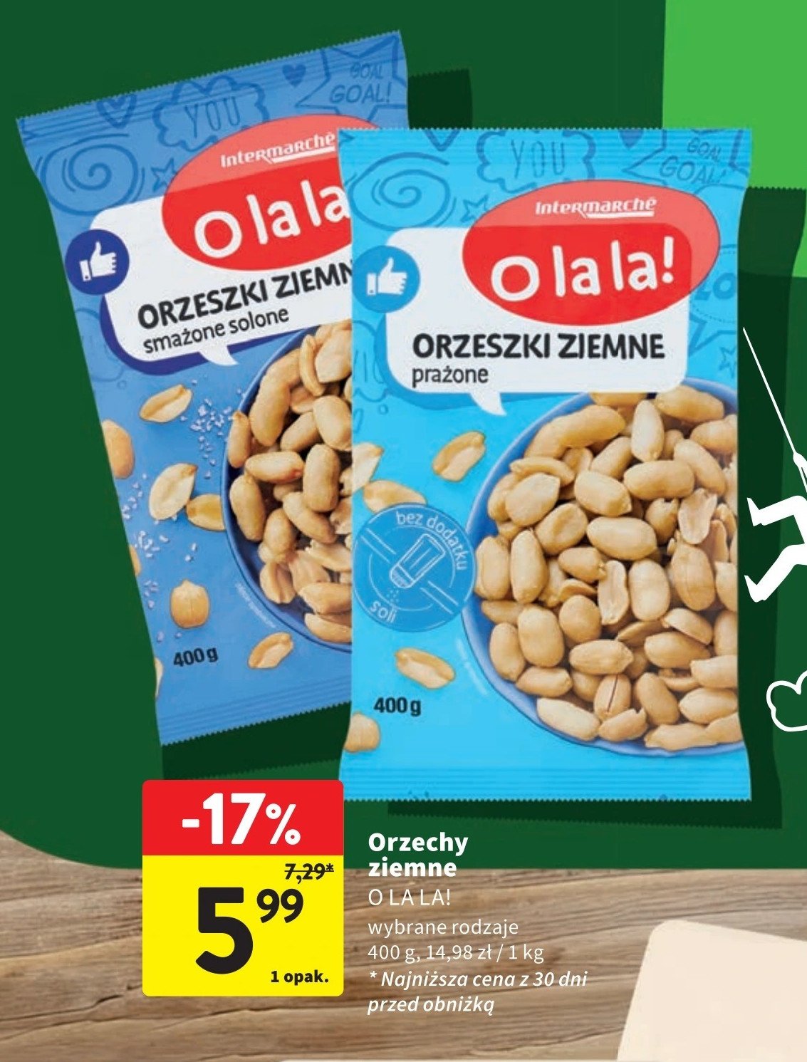 Orzechy ziemne prażone Intermarche o la la! promocja