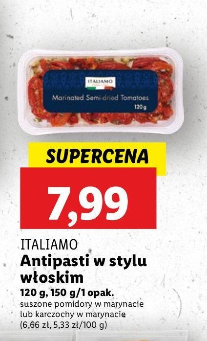 Antipasti włoskie karczochy Italiamo promocja