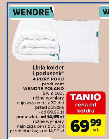 Kołdra 4 pory roku 160 x 200 cm Wendre promocja