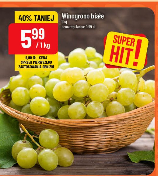 Winogrona białe promocja w POLOmarket