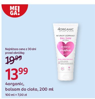 Balsam do ciała ujędrniający 4organic promocja w Rossmann