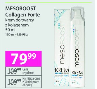 Krem do twarzy collagen forte Mesoboost promocja