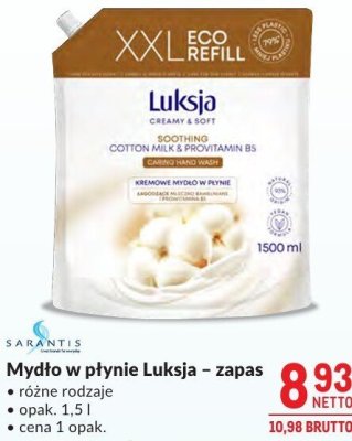Mydło w płynie Luksja - zapas różne rodzaje promocja w Makro