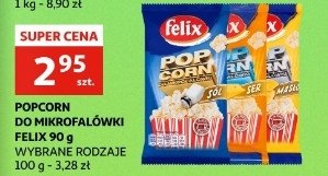 Pop corn maślany Felix pop corn promocja