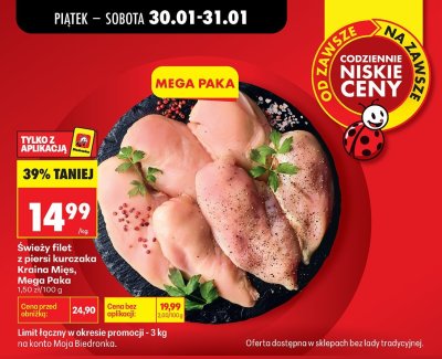 Filet z piersi kurczaka Mega Paka promocja w Biedronka