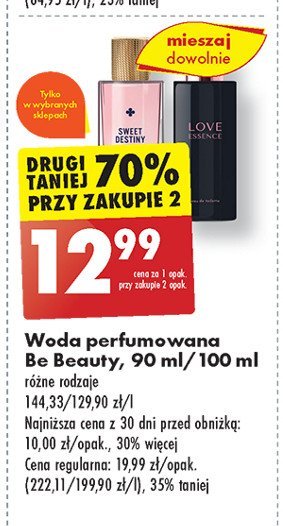 Woda perfumowana sweet destiny Be beauty Be beauty care promocja w Biedronka