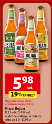 Piwo Bojan 0,5% vol. promocja w Auchan
