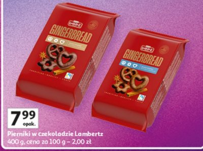 Pierniki w czekoladzie Lambertz 500 g promocja w Auchan