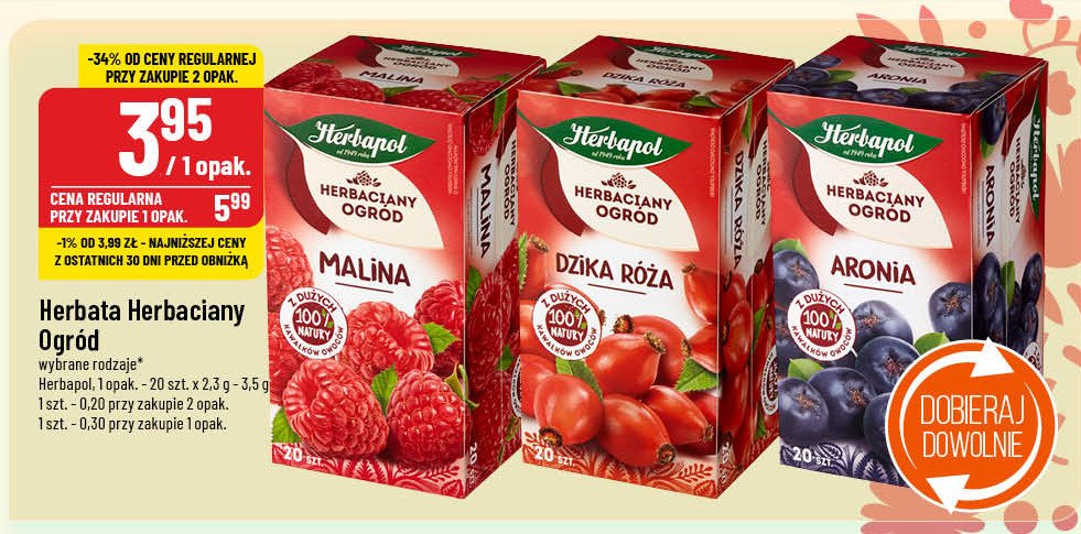 Herbata aronia Herbapol herbaciany ogród promocja