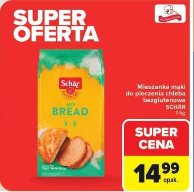 Mieszanka mąki do pieczenia chleba bezglutenowa SCHÄR 1kg promocja w Carrefour Market