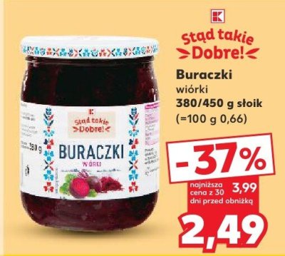 Buraczki wiórki promocja w Kaufland