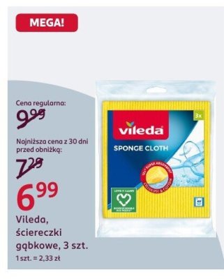 Ściereczki gąbkowe Vileda promocja w Rossmann