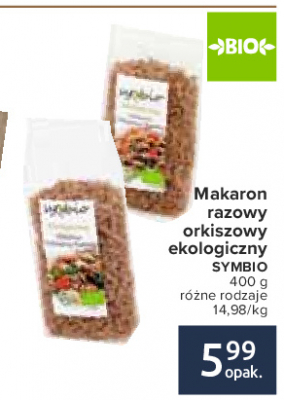 Makaron wst膮偶ki razowe orkiszowe Symbio promocja