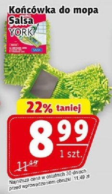 Końcówka z mikrofibry do mopa Rubi York 1 szt. promocja w Prim Market