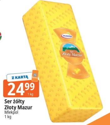 Ser żółty Złoty Mazur promocja w Leclerc
