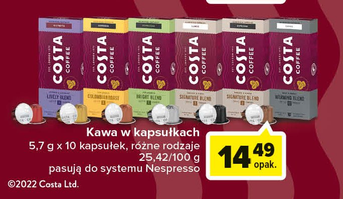 Kawa Costa coffee warming blend lungo promocje