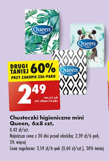 Chusteczki higieniczne mini Queen promocja