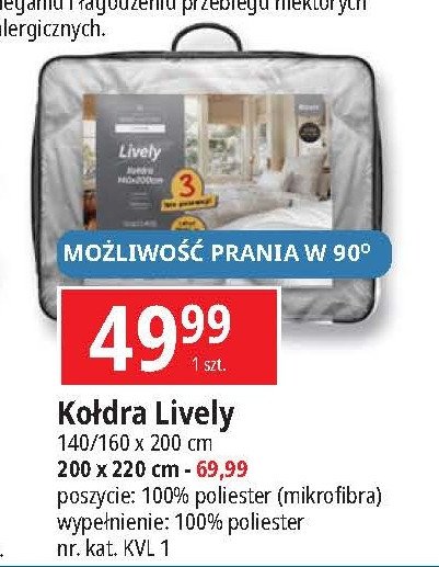 Kołdra lively 140/160 x 200 cm promocja