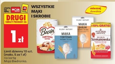 Wszystkie mąki i skrobie DRUGA ZA 1 ZŁ promocja w Biedronka