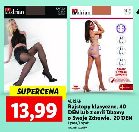Rajstopy damskie 40 den sagita Adrian promocja