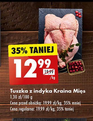 Tuszka z indyka klasa a Kraina mięs promocja w Biedronka