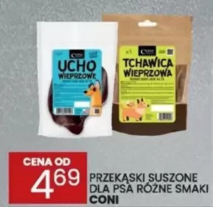 Przekąski suszone dla psa różne smaki Coni promocja w Wafelek