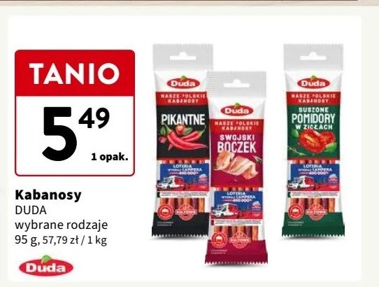 Kabanosy suszone pomidory w ziołach Silesia duda promocja