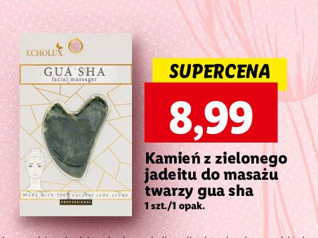 Kamień z zielonego jadeitu gua sha Echolux promocja