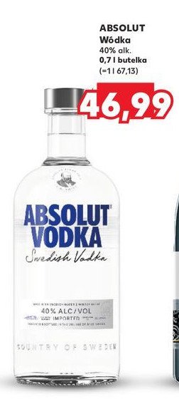 Wódka Absolut vodka promocja w Kaufland