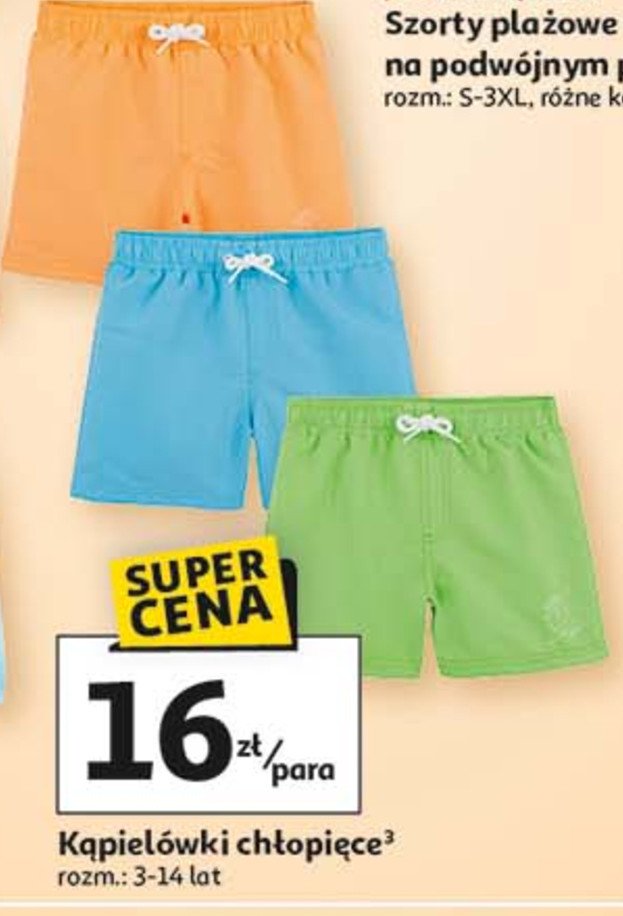 Kąpielówki chłopięce 3-14 lat Auchan inextenso promocja w Auchan
