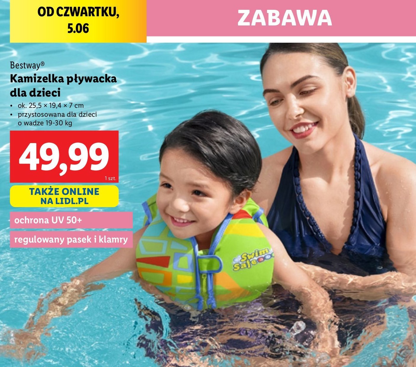 Kamizelka do pływania Bestway promocja w Lidl