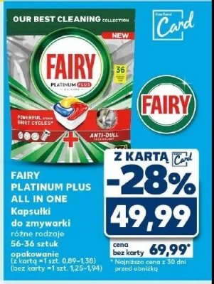 Tabletki do zmywarki lemon Fairy platinum plus promocja
