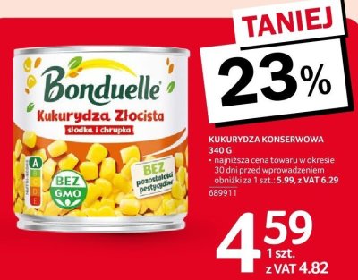 Kukurydza konserwowa Bonduelle złocista 340 g promocja w Selgros