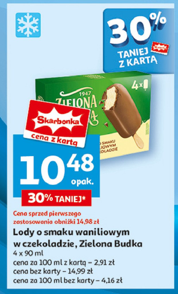 Lody waniliowe Zielona budka promocja