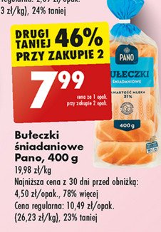 Bułeczki śniadaniowe Pano promocja w Biedronka