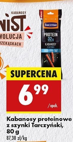 Kabanosy z szynki Tarczyński protein promocja w Biedronka