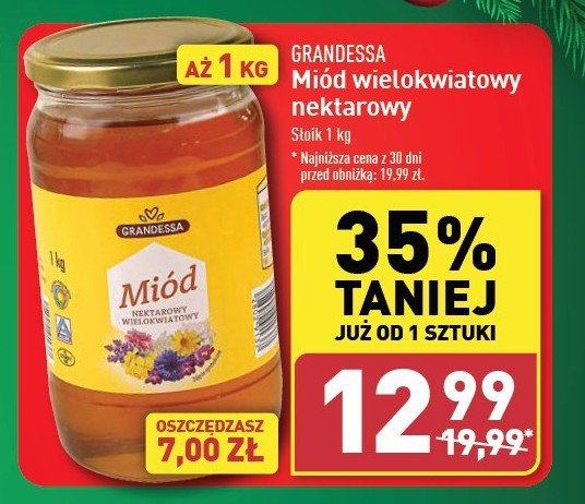 Miód wielokwiatowy nektarowy GRANDESSA promocja